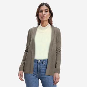 Womens 89th & Madison 26in. Variegated Rib Straight Hem Cardigan